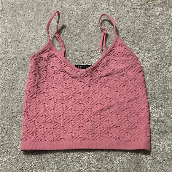 Forever 21 Textured Pink Camisole Top - Picture 1 of 3